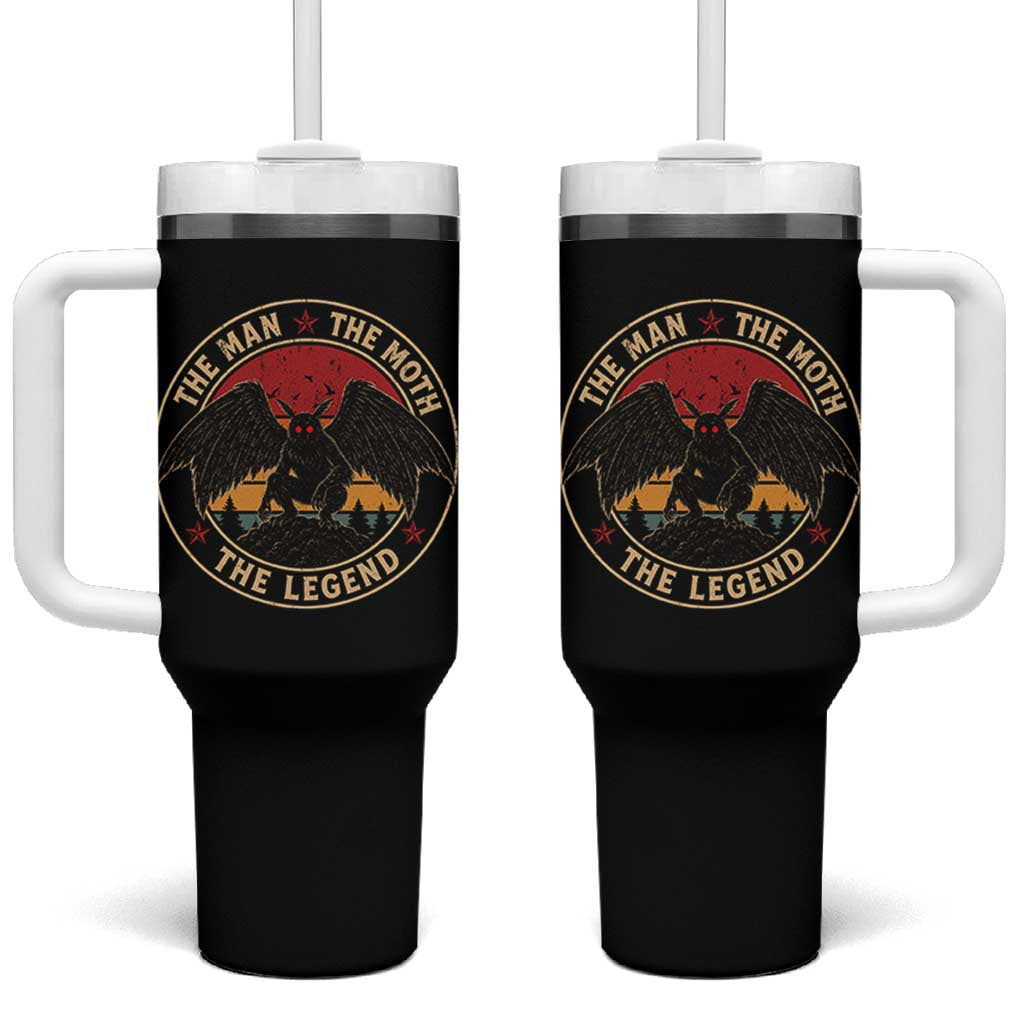 Funny Mothman The Man The Moth The Legend Tumbler With Handle Retro Folklore Creepy Cryptid