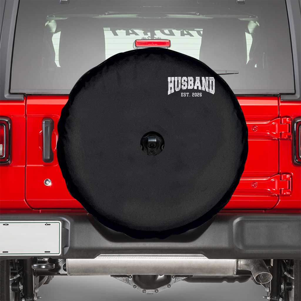 Husband Est 2026 Spare Tire Cover Just Married Couple Matching Wedding Honeymoon