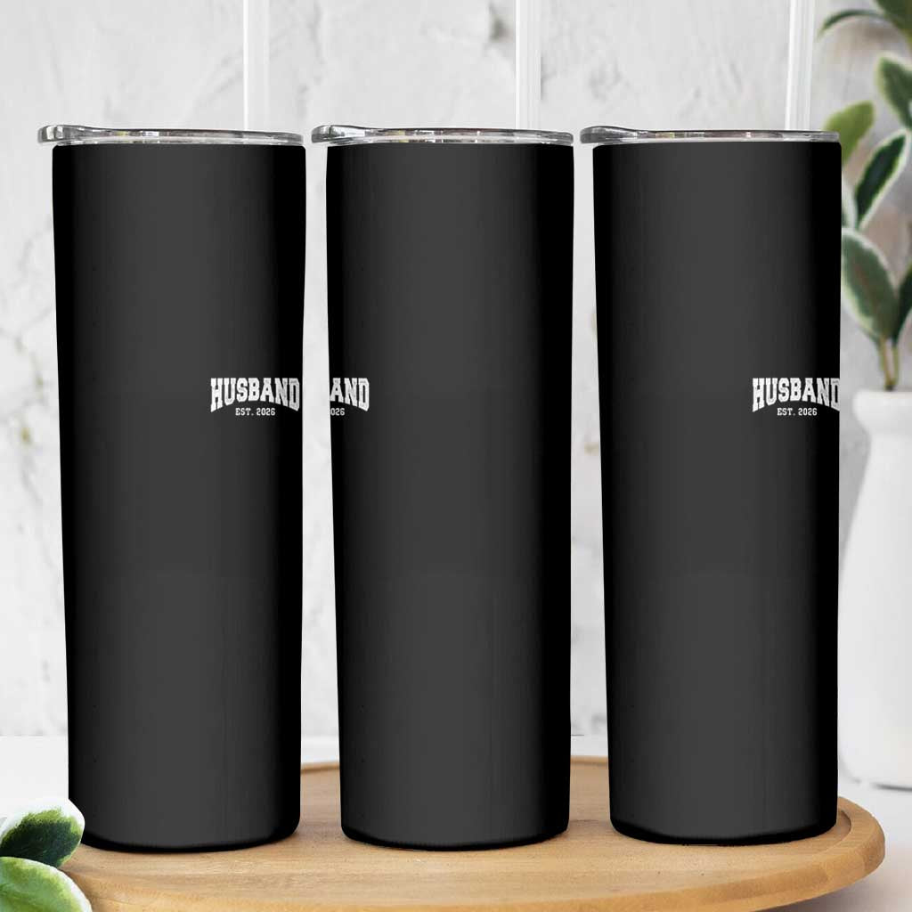 Husband Est 2026 Skinny Tumbler Just Married Couple Matching Wedding Honeymoon