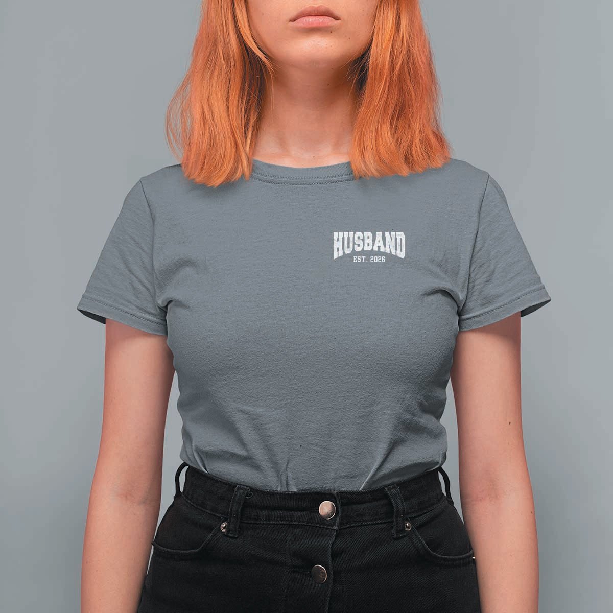 Husband Est 2026 T Shirt For Women Just Married Couple Matching Wedding Honeymoon