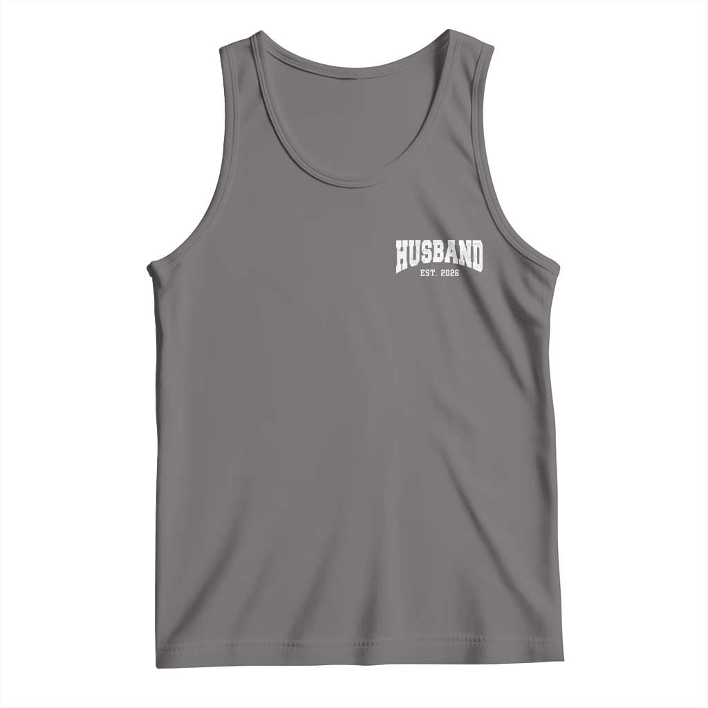 Husband Est 2026 Tank Top Just Married Couple Matching Wedding Honeymoon