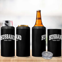Personalized Husband 4 in 1 Can Cooler Tumbler Custom Text Name Hubby Marriage Anniversary Couple Gift