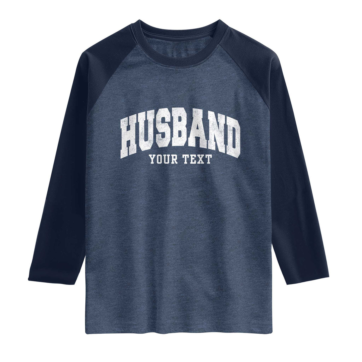 Personalized Husband Raglan Shirt Custom Text Name Hubby Marriage Anniversary Couple Gift