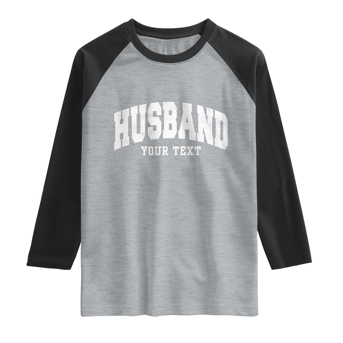 Personalized Husband Raglan Shirt Custom Text Name Hubby Marriage Anniversary Couple Gift
