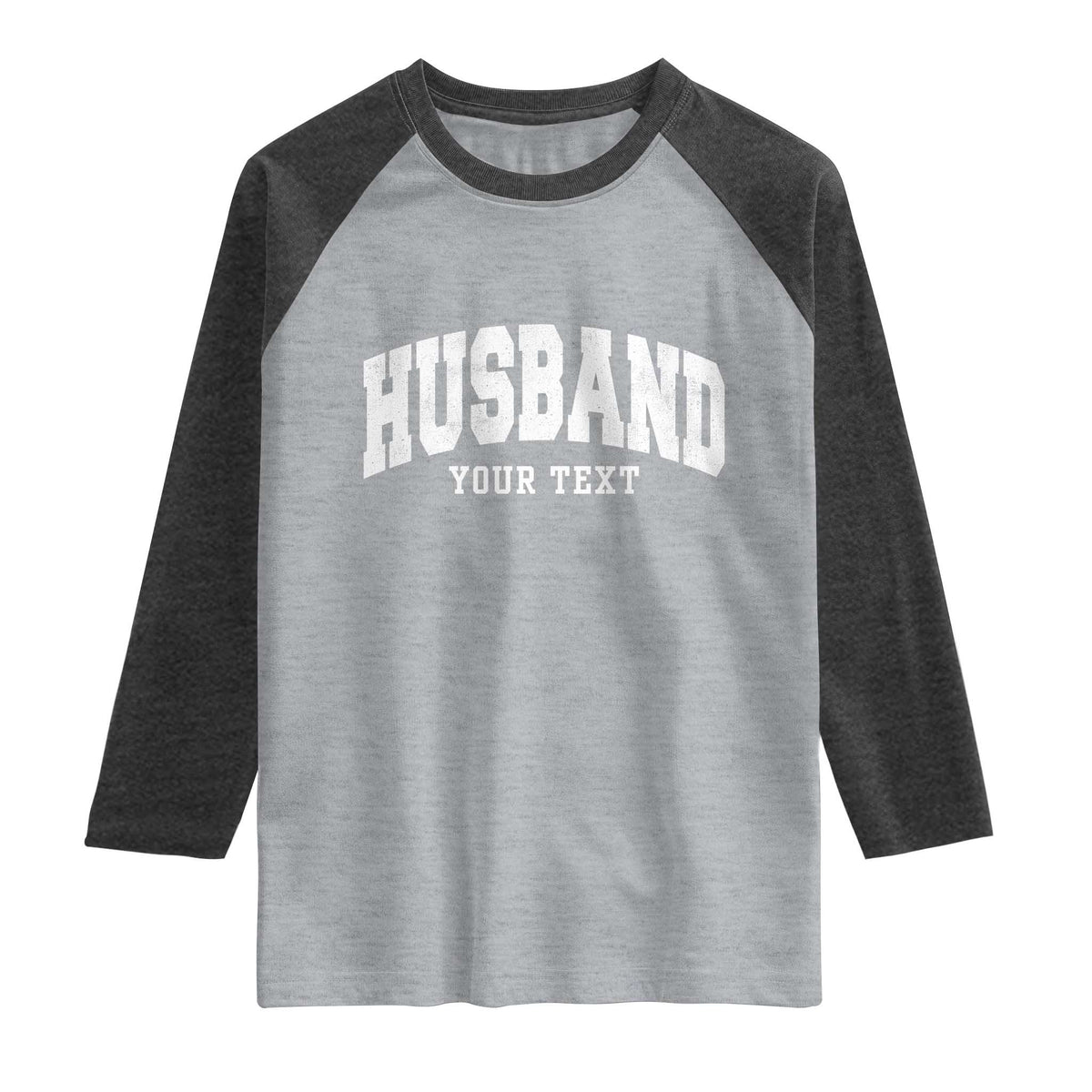 Personalized Husband Raglan Shirt Custom Text Name Hubby Marriage Anniversary Couple Gift