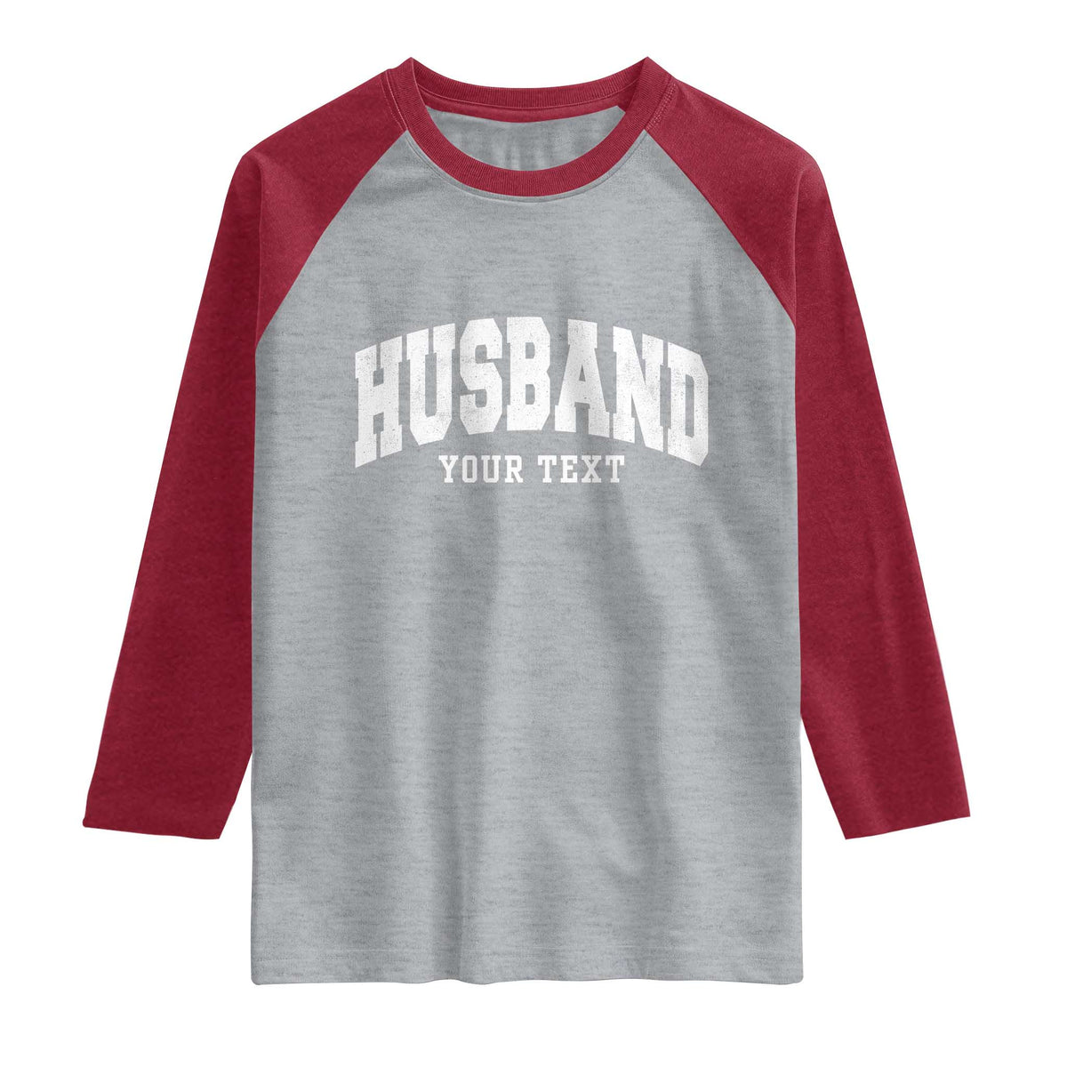 Personalized Husband Raglan Shirt Custom Text Name Hubby Marriage Anniversary Couple Gift