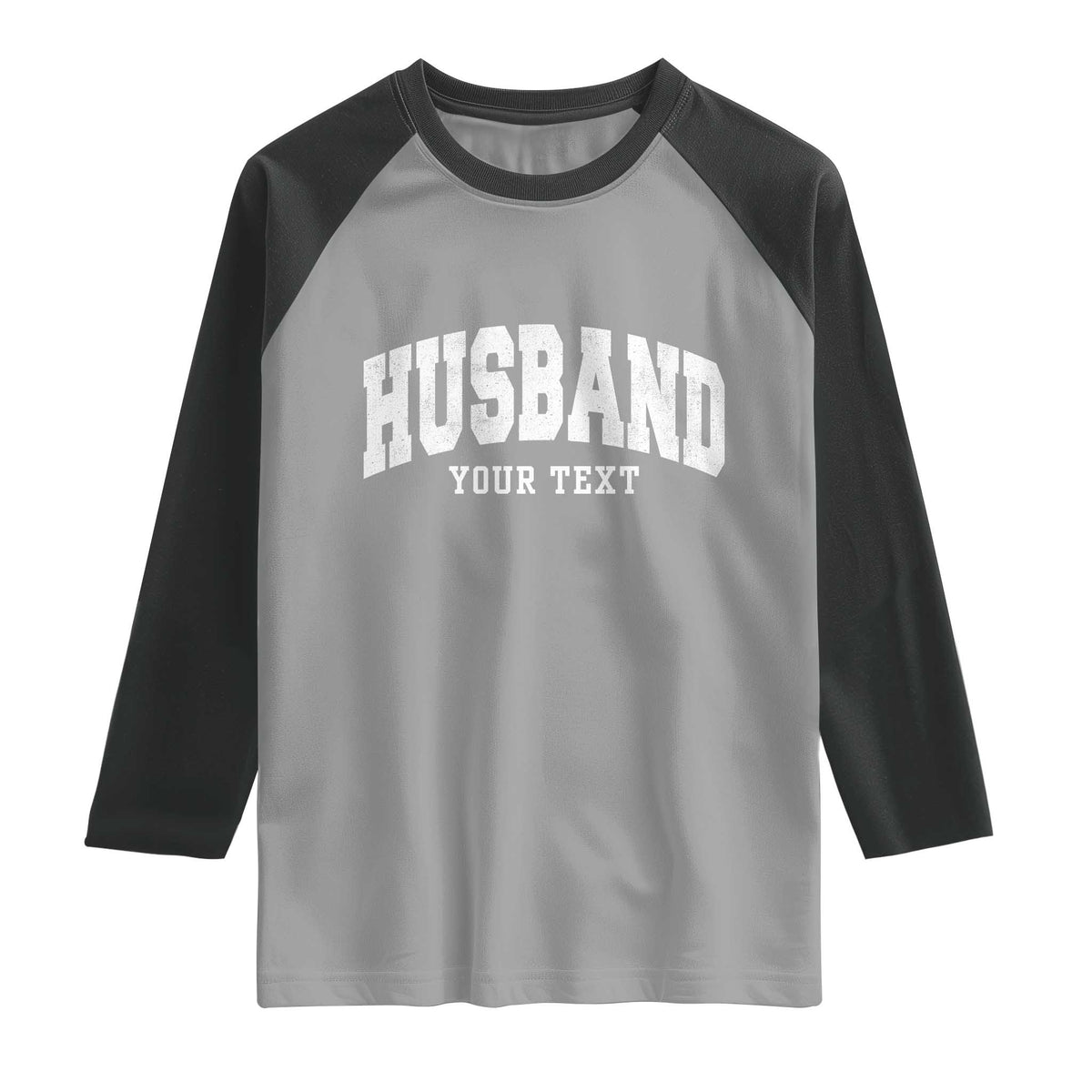Personalized Husband Raglan Shirt Custom Text Name Hubby Marriage Anniversary Couple Gift
