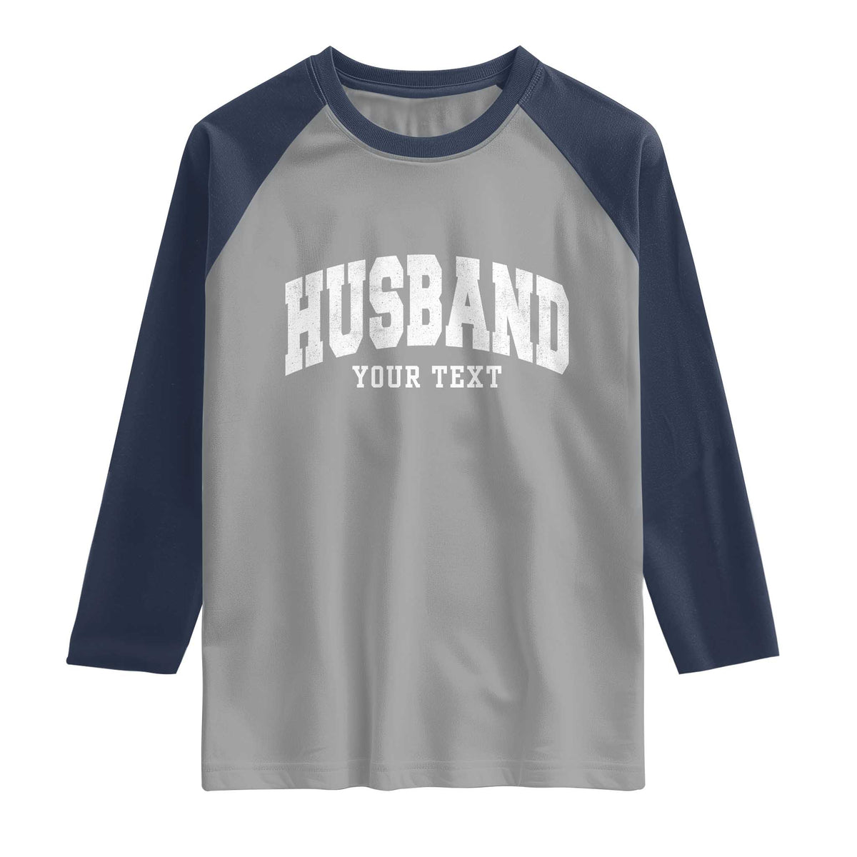 Personalized Husband Raglan Shirt Custom Text Name Hubby Marriage Anniversary Couple Gift