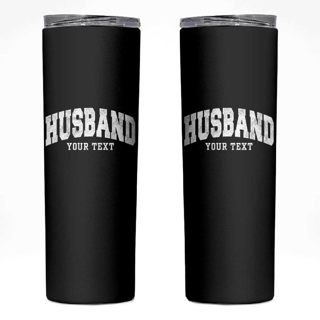 Personalized Husband Skinny Tumbler Custom Text Name Hubby Marriage Anniversary Couple Gift