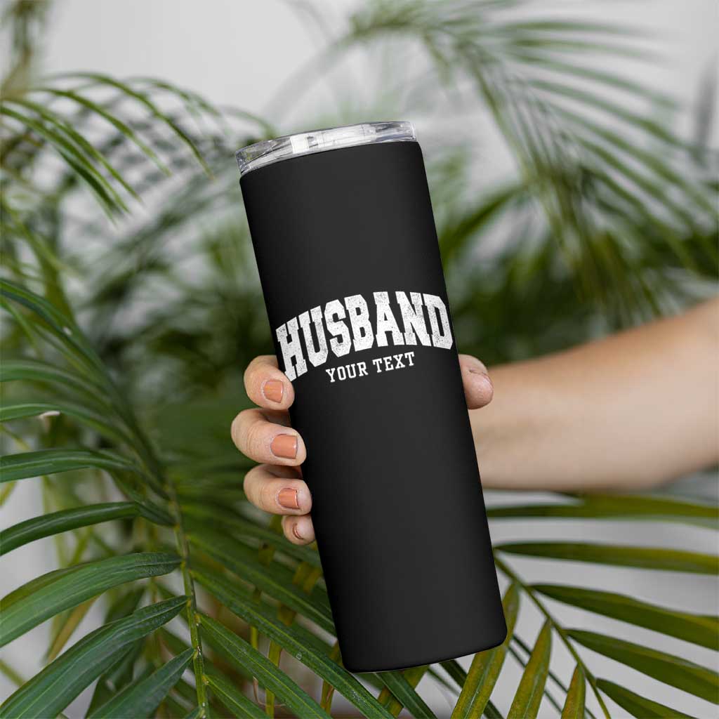 Personalized Husband Skinny Tumbler Custom Text Name Hubby Marriage Anniversary Couple Gift