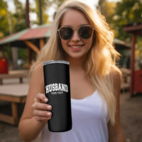 Personalized Husband Skinny Tumbler Custom Text Name Hubby Marriage Anniversary Couple Gift