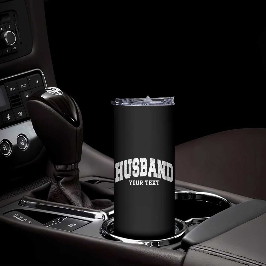 Personalized Husband Skinny Tumbler Custom Text Name Hubby Marriage Anniversary Couple Gift