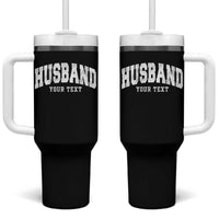 Personalized Husband Tumbler With Handle Custom Text Name Hubby Marriage Anniversary Couple Gift