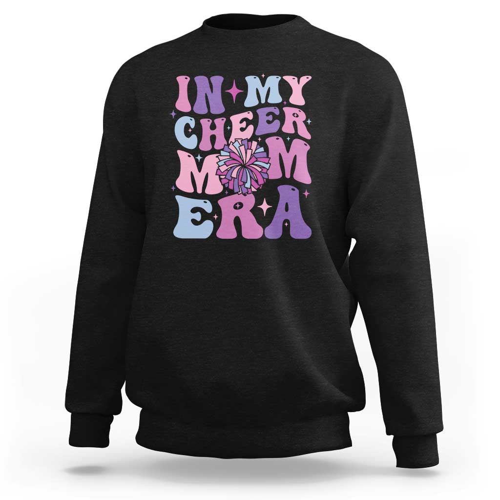 Funny Football Mom Sweatshirt In My Cheer Mom Era Cheerleader Pompom - Wonder Print Shop