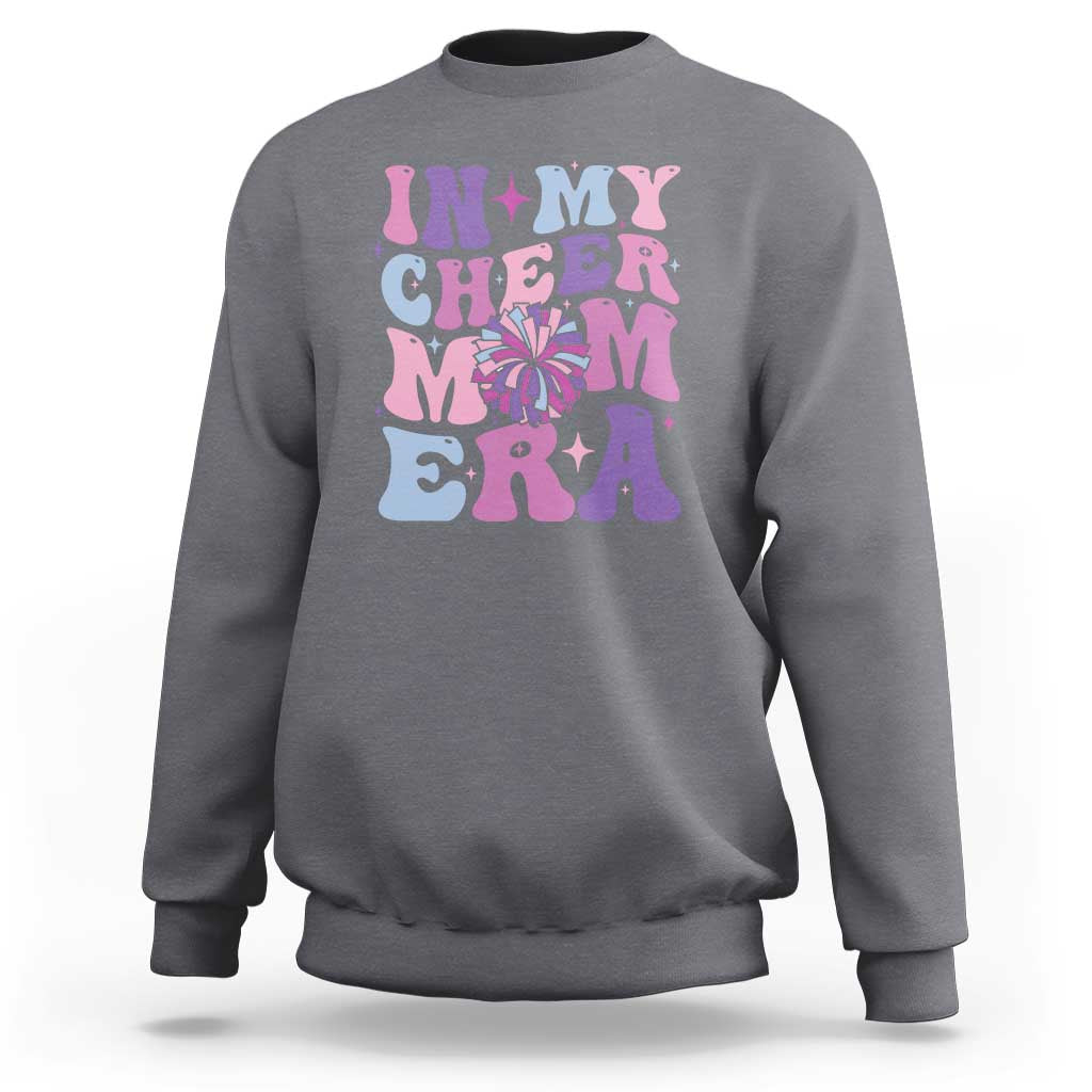 Funny Football Mom Sweatshirt In My Cheer Mom Era Cheerleader Pompom - Wonder Print Shop