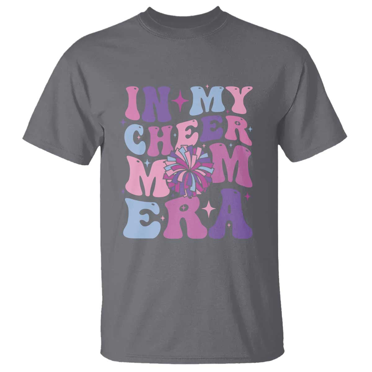 Funny Football Mom T Shirt In My Cheer Mom Era Cheerleader Pompom - Wonder Print Shop