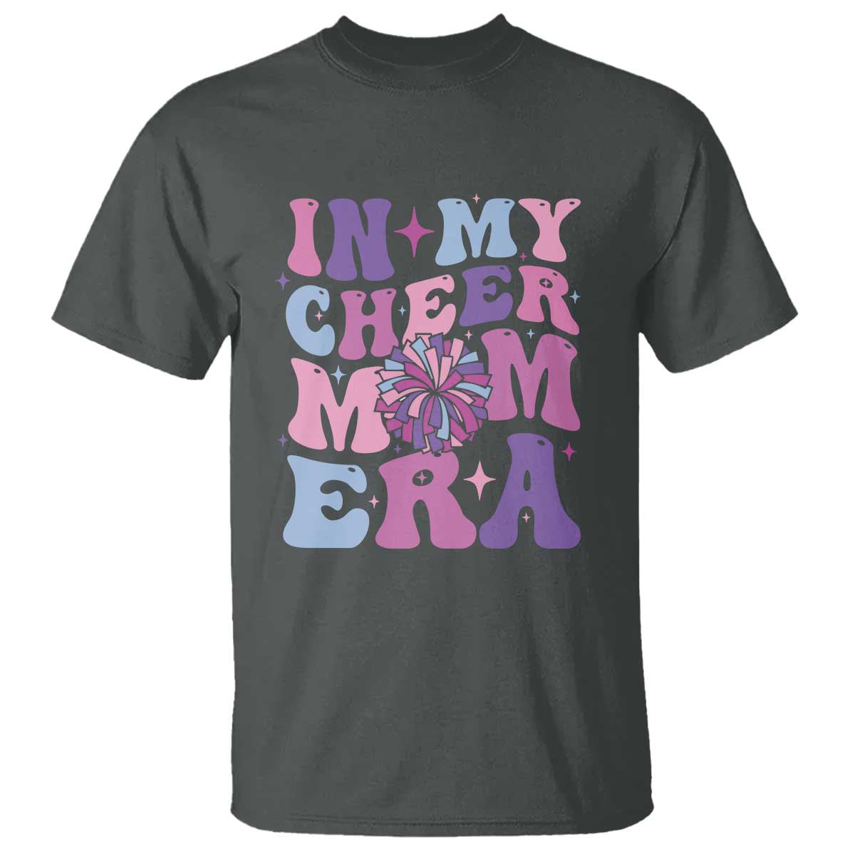 Funny Football Mom T Shirt In My Cheer Mom Era Cheerleader Pompom - Wonder Print Shop