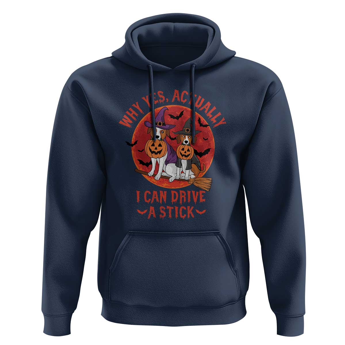 Funny Halloween Dog Hoodie Why Yes Actually I Can Drive A Stick Witch