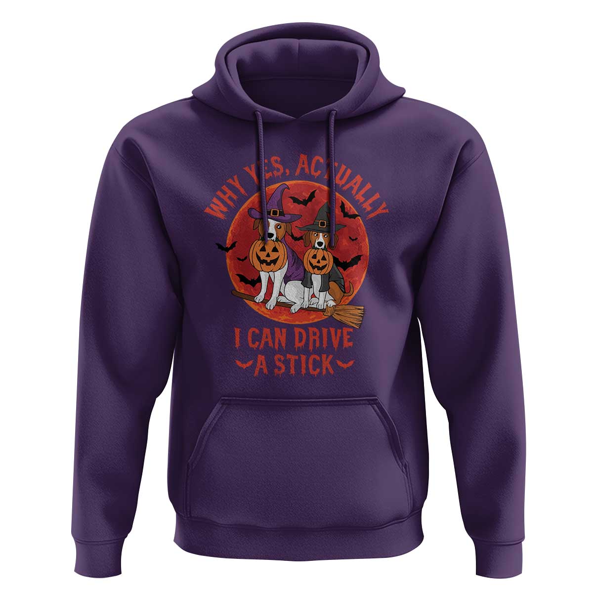 Funny Halloween Dog Hoodie Why Yes Actually I Can Drive A Stick Witch