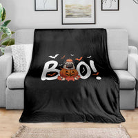 Funny French Bulldog Halloween Throw Blanket Boo Cute Dog Pumpkin Bat Maple Leaf Pet - Wonder Print Shop