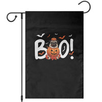 Funny French Bulldog Halloween Garden Flag Boo Cute Dog Pumpkin Bat Maple Leaf Pet - Wonder Print Shop