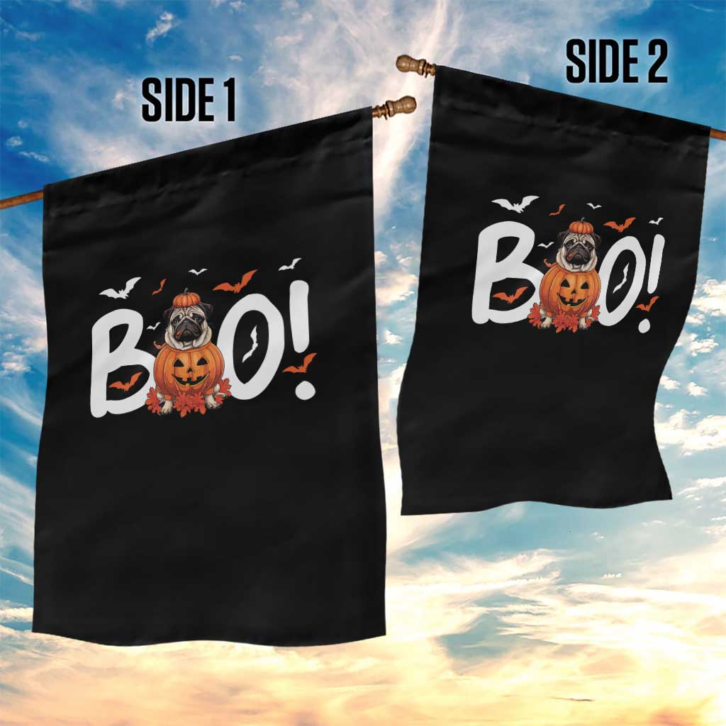 Funny French Bulldog Halloween Garden Flag Boo Cute Dog Pumpkin Bat Maple Leaf Pet - Wonder Print Shop