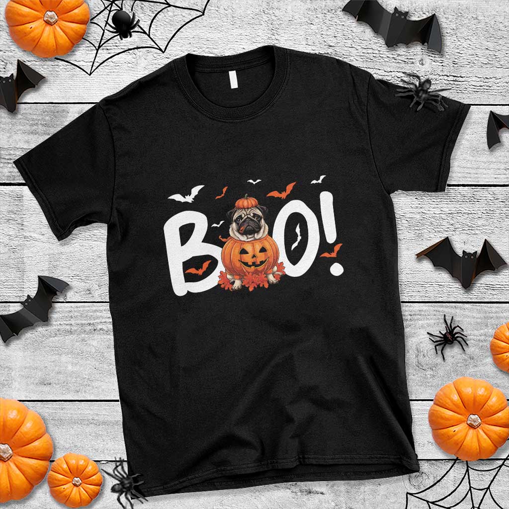 Funny French Bulldog Halloween T Shirt Boo Cute Dog Pumpkin Bat Maple Leaf Pet - Wonder Print Shop
