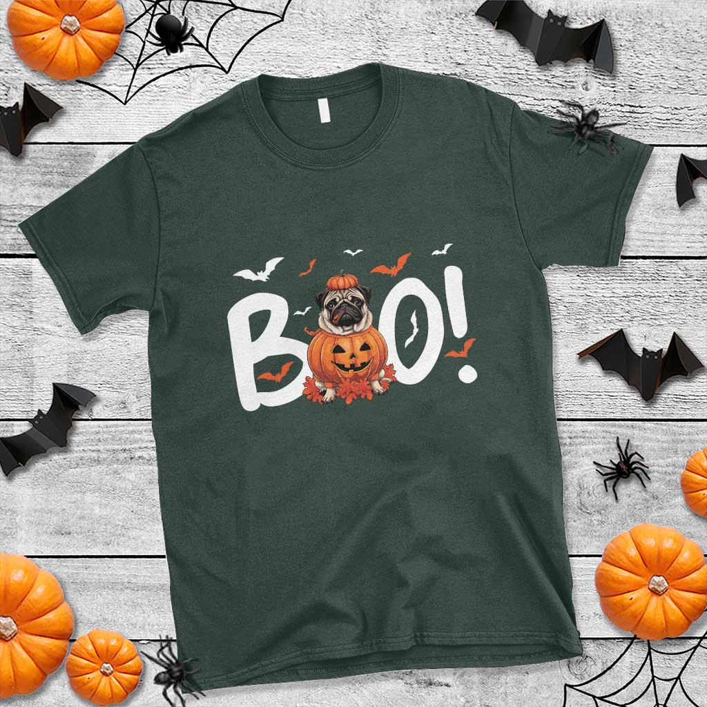 Funny French Bulldog Halloween T Shirt Boo Cute Dog Pumpkin Bat Maple Leaf Pet - Wonder Print Shop