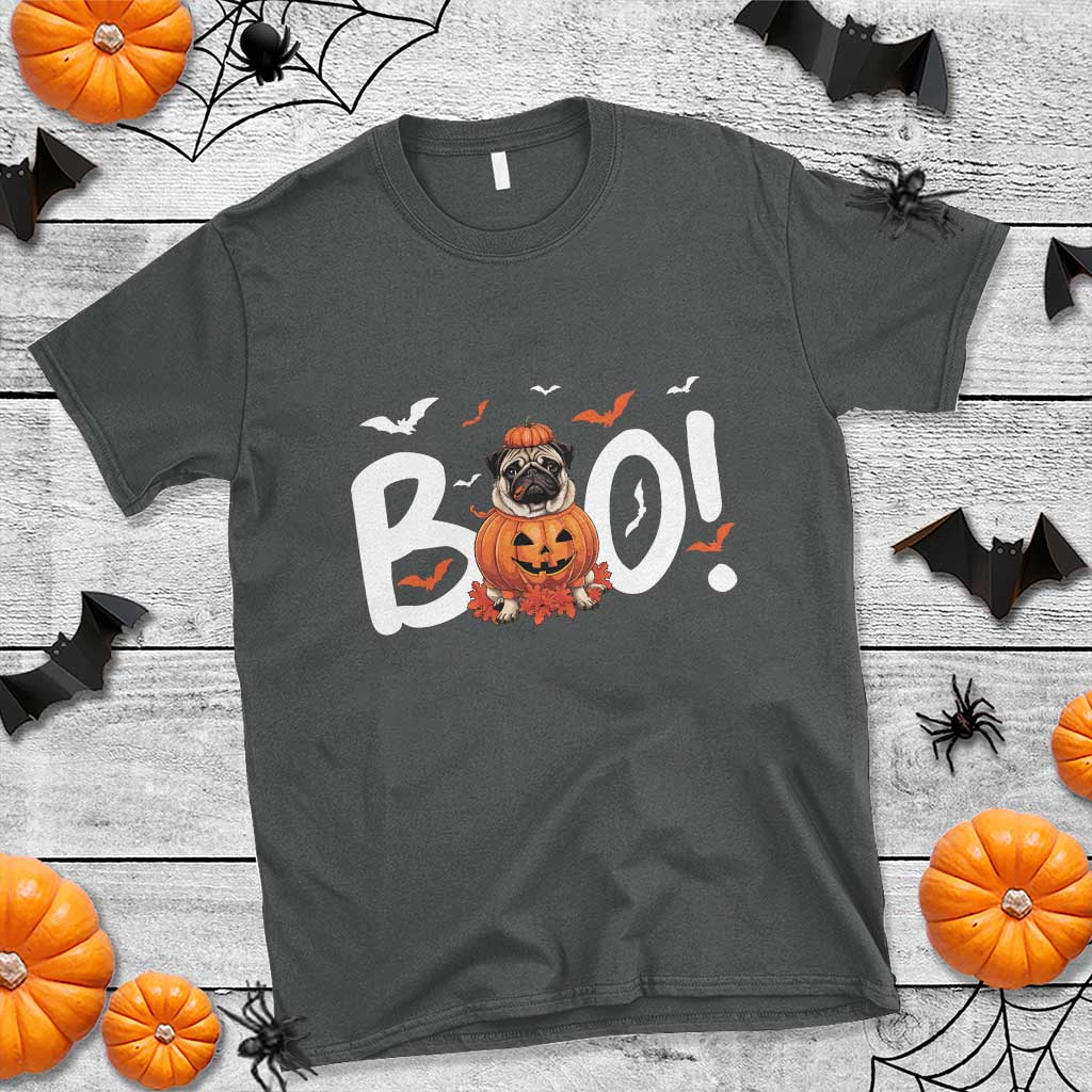 Funny French Bulldog Halloween T Shirt Boo Cute Dog Pumpkin Bat Maple Leaf Pet - Wonder Print Shop