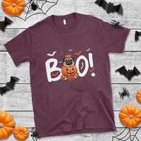 Funny French Bulldog Halloween T Shirt Boo Cute Dog Pumpkin Bat Maple Leaf Pet - Wonder Print Shop