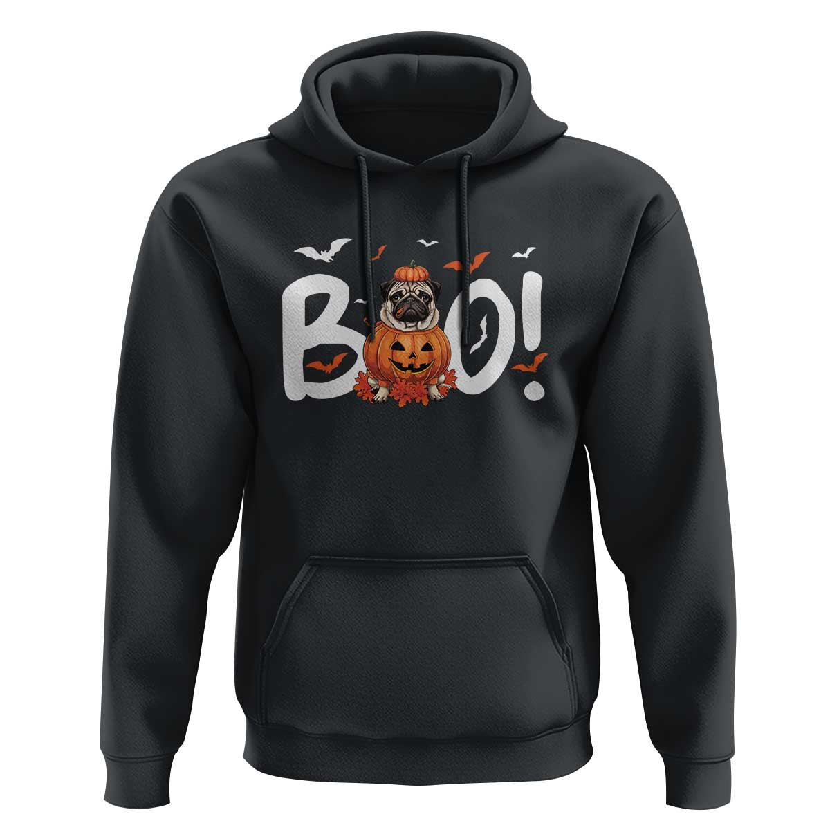 Funny French Bulldog Halloween Hoodie Boo Cute Dog Pumpkin Bat Maple Leaf Pet