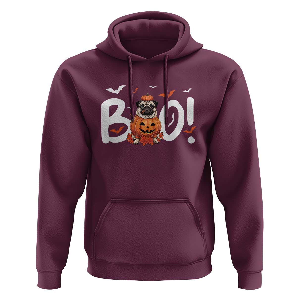 Funny French Bulldog Halloween Hoodie Boo Cute Dog Pumpkin Bat Maple Leaf Pet