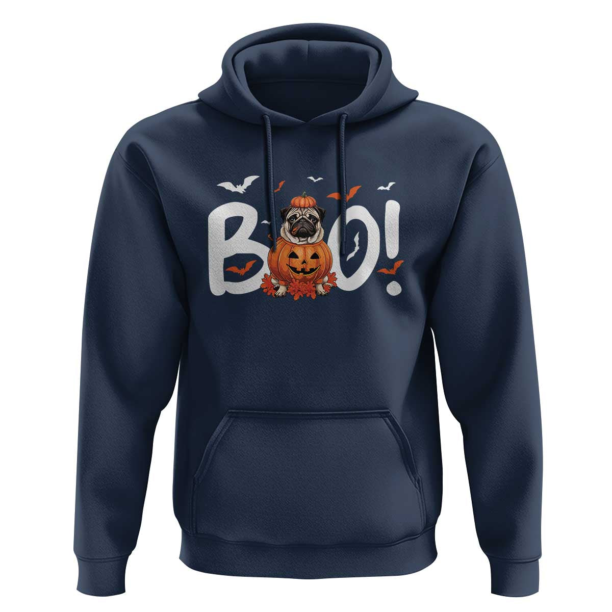 Funny French Bulldog Halloween Hoodie Boo Cute Dog Pumpkin Bat Maple Leaf Pet