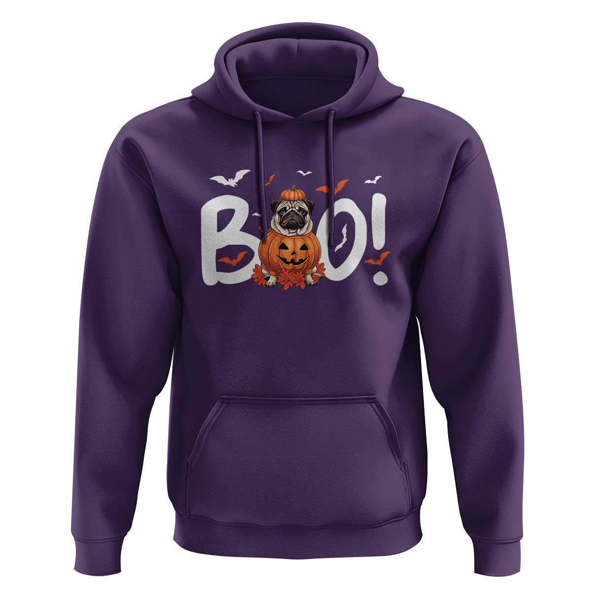 Funny French Bulldog Halloween Hoodie Boo Cute Dog Pumpkin Bat Maple Leaf Pet