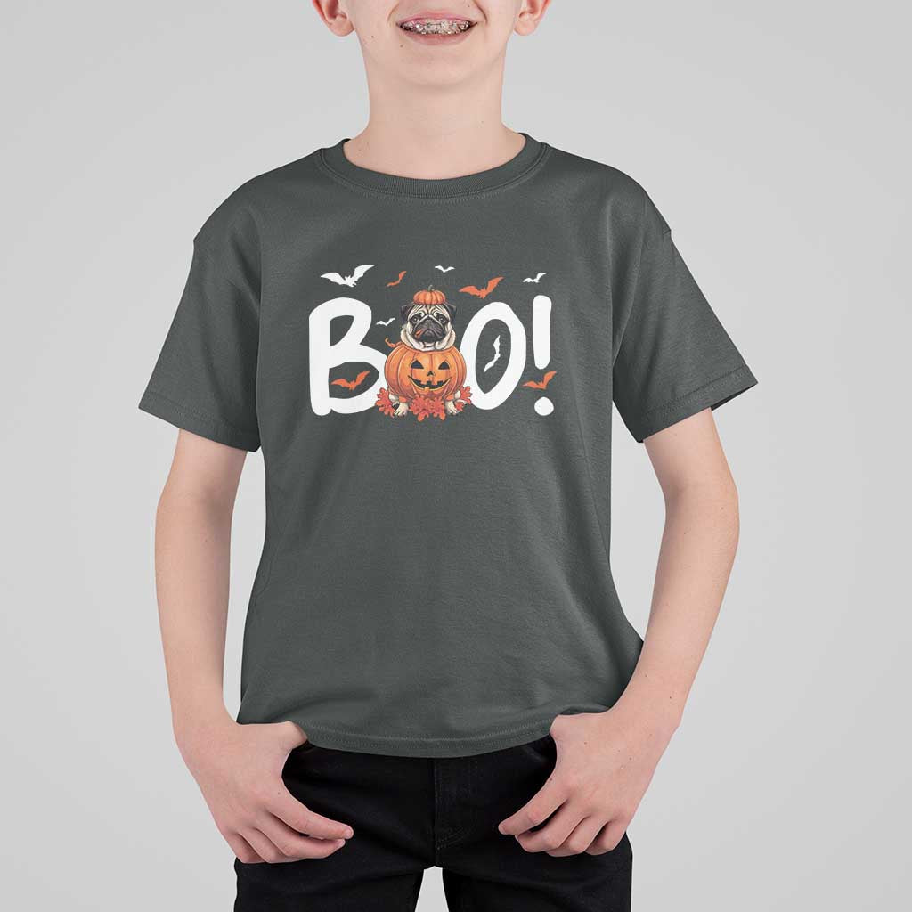 Funny French Bulldog Halloween T Shirt For Kid Boo Cute Dog Pumpkin Bat Maple Leaf Pet - Wonder Print Shop