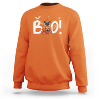 Funny French Bulldog Halloween Sweatshirt Boo Cute Dog Pumpkin Bat Maple Leaf Pet - Wonder Print Shop