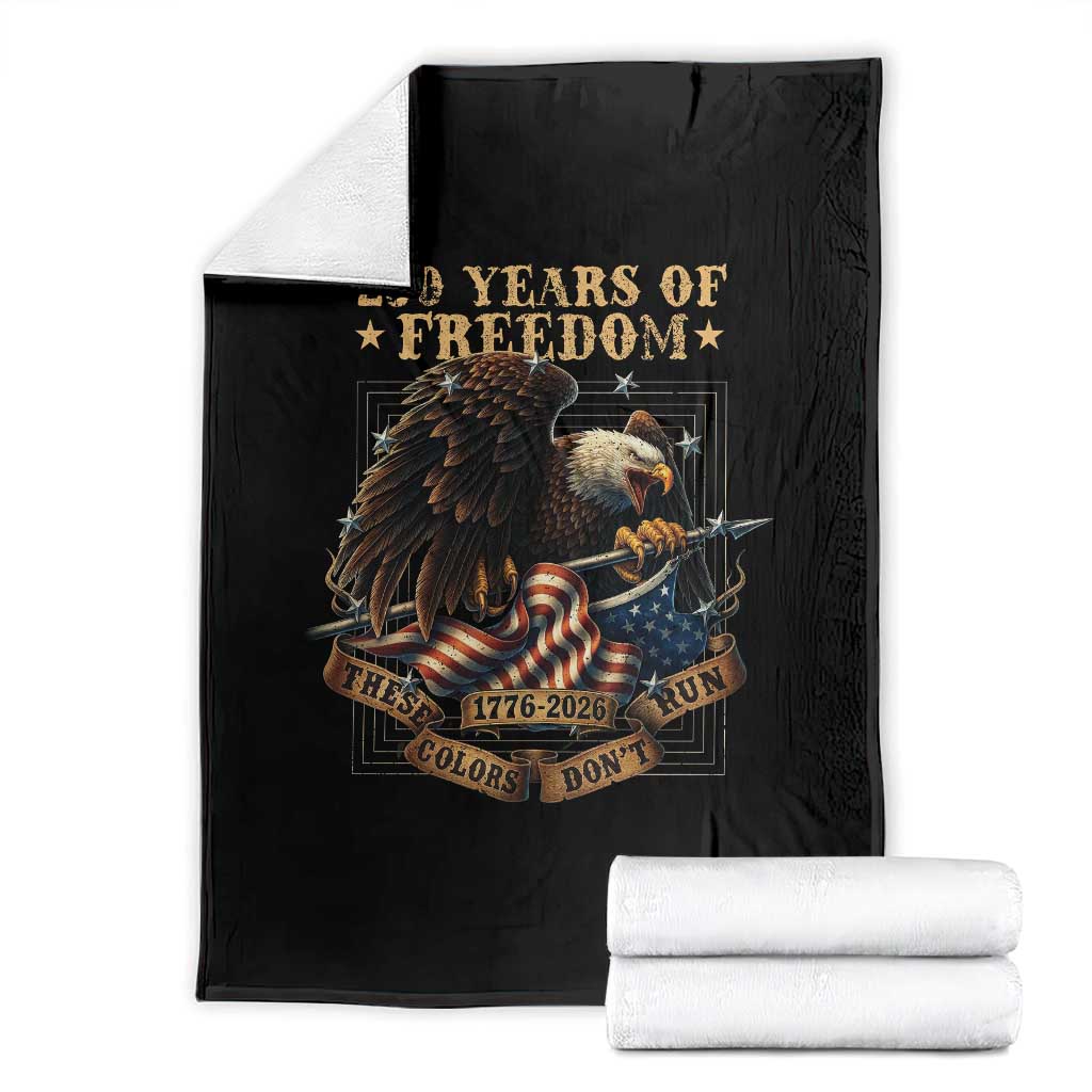 250th American Anniversary Throw Blanket 250 Years Of Freedom Independence American Flag - Wonder Print Shop