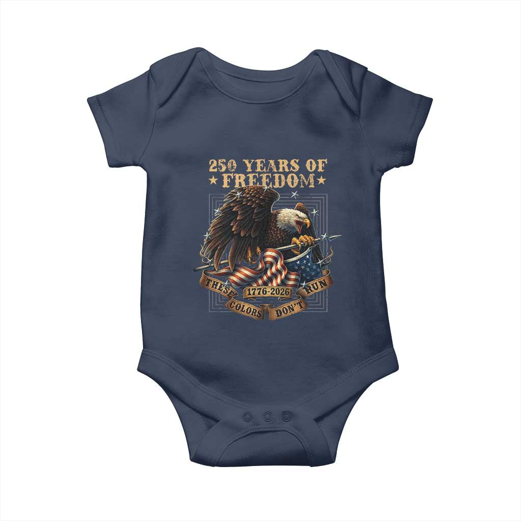 250th American Anniversary Baby Onesie 250 Years Of Freedom Independence American Flag - Wonder Print Shop