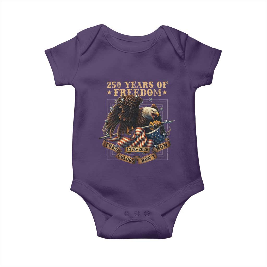 250th American Anniversary Baby Onesie 250 Years Of Freedom Independence American Flag - Wonder Print Shop