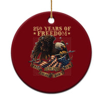 250th American Anniversary Ceramic Ornament 250 Years Of Freedom Independence American Flag - Wonder Print Shop