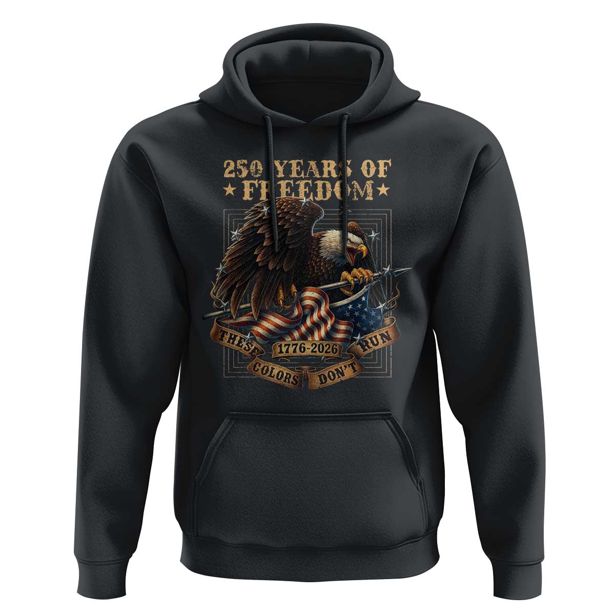 250th American Anniversary Hoodie 250 Years Of Freedom Independence American Flag - Wonder Print Shop