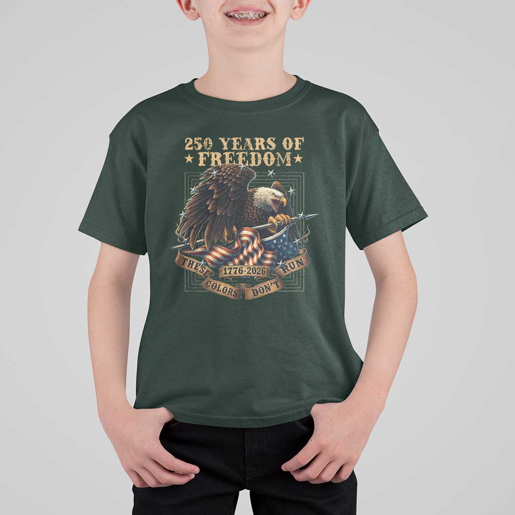 250th American Anniversary T Shirt For Kid 250 Years Of Freedom Independence American Flag - Wonder Print Shop