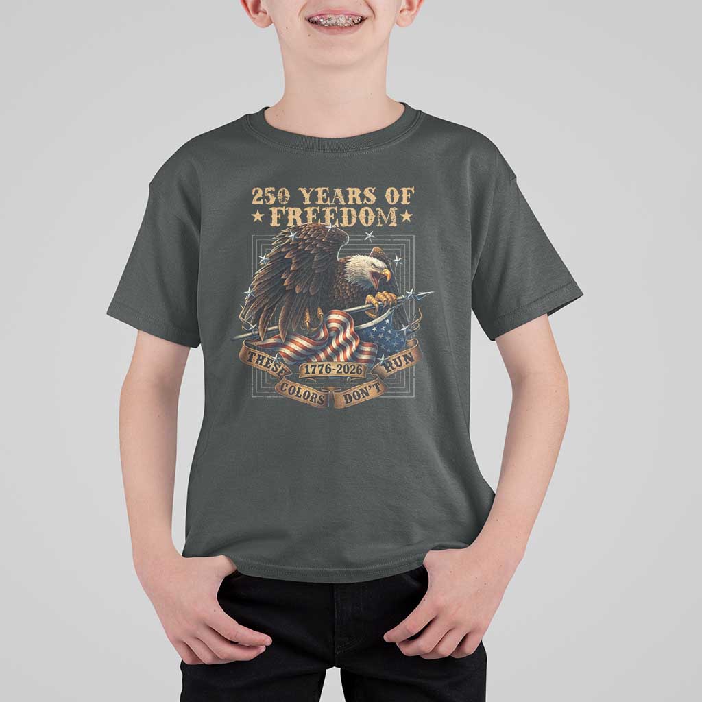 250th American Anniversary T Shirt For Kid 250 Years Of Freedom Independence American Flag - Wonder Print Shop