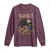 250th American Anniversary Long Sleeve Shirt 250 Years Of Freedom Independence American Flag - Wonder Print Shop