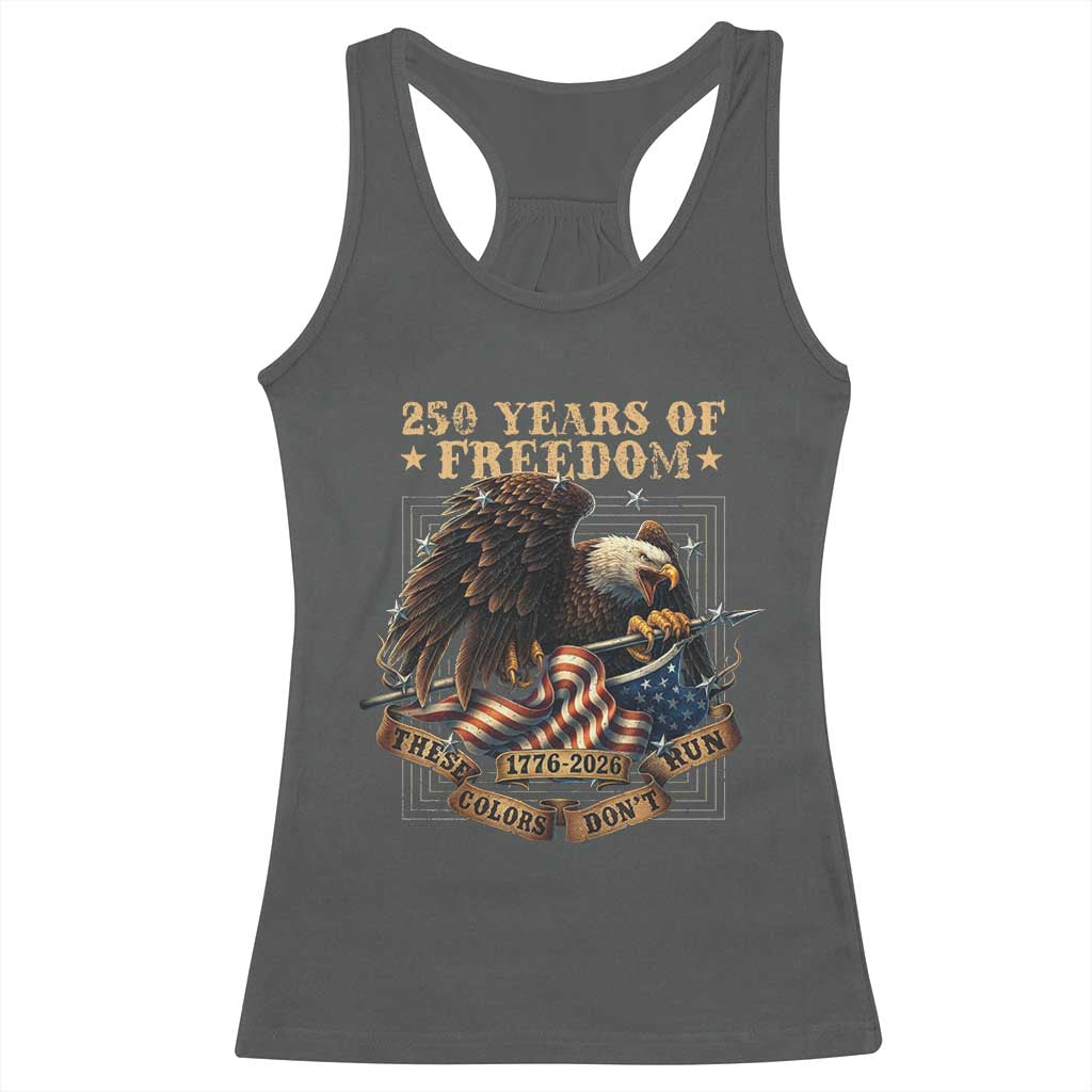250th American Anniversary Racerback Tank Top 250 Years Of Freedom Independence American Flag - Wonder Print Shop