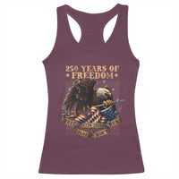 250th American Anniversary Racerback Tank Top 250 Years Of Freedom Independence American Flag - Wonder Print Shop