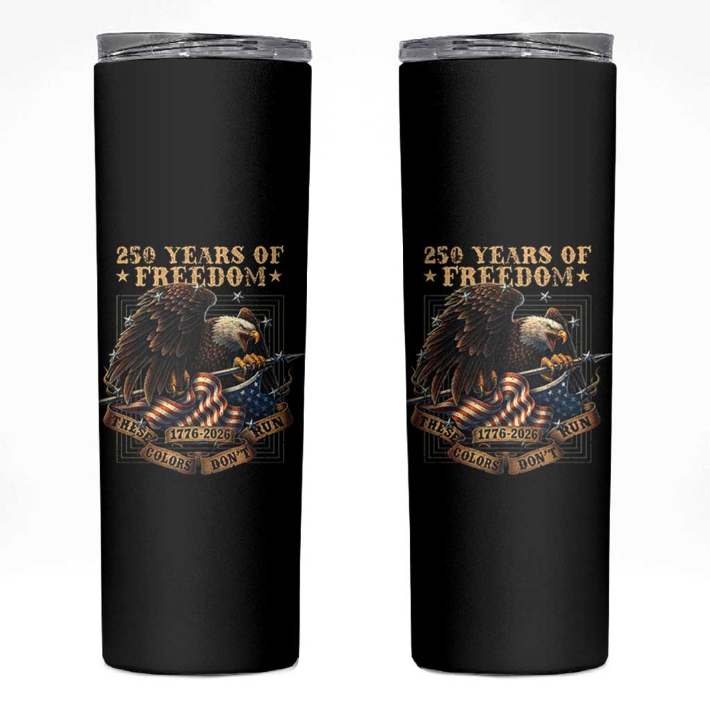 250th American Anniversary Skinny Tumbler 250 Years Of Freedom Independence American Flag - Wonder Print Shop