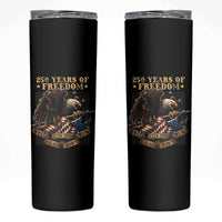 250th American Anniversary Skinny Tumbler 250 Years Of Freedom Independence American Flag - Wonder Print Shop