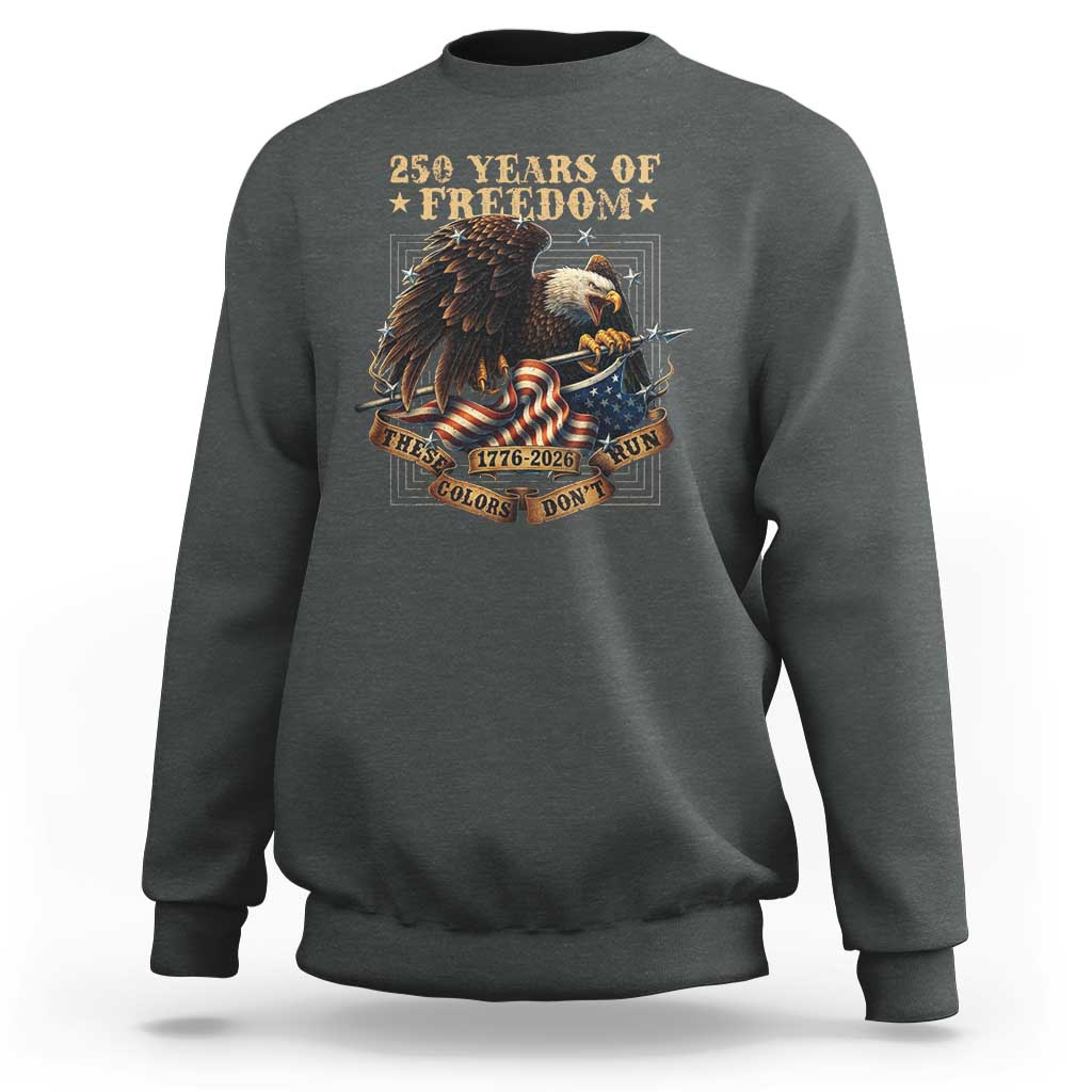 250th American Anniversary Sweatshirt 250 Years Of Freedom Independence American Flag - Wonder Print Shop
