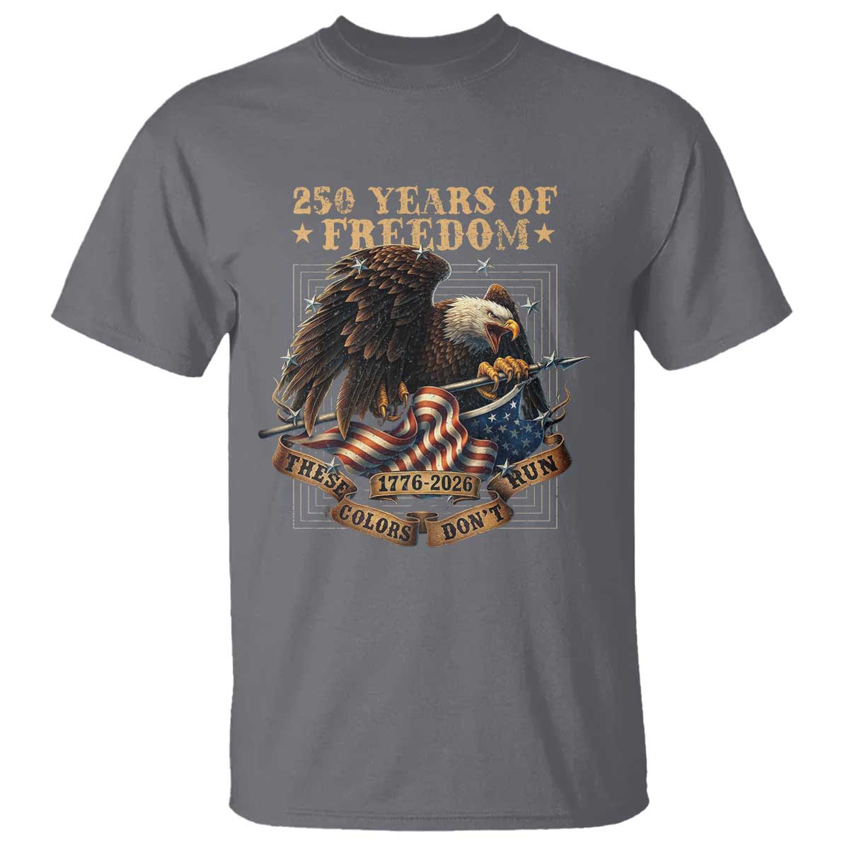 250th American Anniversary T Shirt 250 Years Of Freedom Independence American Flag - Wonder Print Shop